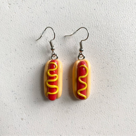 Handmade Jewelry - Handmade Hotdog Earrings 🌭